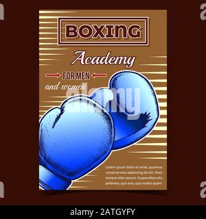 Boxakademie Für Männer Und Frauen Banner Vector Stock Vektor
