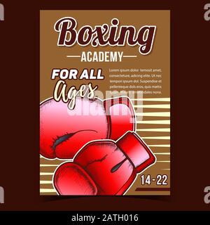 Boxen Academy Creative Advertising Poster Vector Stock Vektor