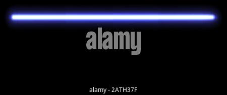 Webbanner mit einer blau leuchtenden Neonlampe. Stock Vektor