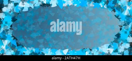 Schöner türkisfarbener Hintergrund mit farbenfrohem Rahmen für Text Stockfoto