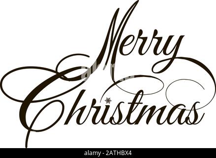 Frohe Weihnachten handgezeichnete Schriftzüge baner. Stock Vektor