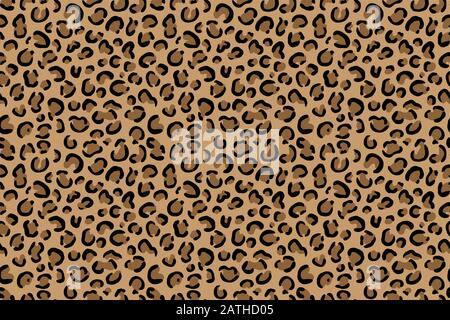 Nahtloses Muster aus Jaguar und Leopardenmuster. Hintergrund der Vektortextur. Braunes Wildkatzenfell. Stock Vektor