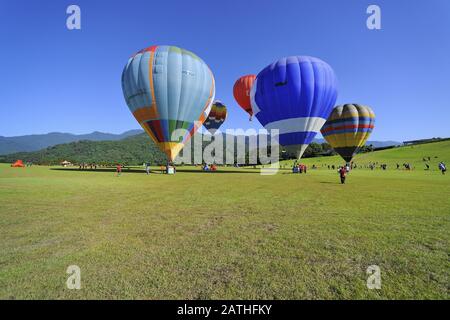 Taiwan International Balloon Festival Luyeh Hill Stockfoto