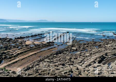 Playa de Barrika im Baskenland Stockfoto