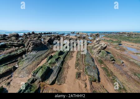 Playa de Barrika im Baskenland Stockfoto