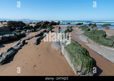 Playa de Barrika im Baskenland Stockfoto