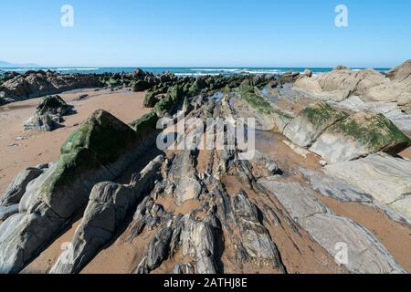 Playa de Barrika im Baskenland Stockfoto