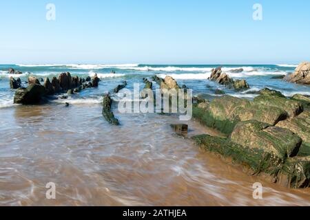 Playa de Barrika im Baskenland Stockfoto