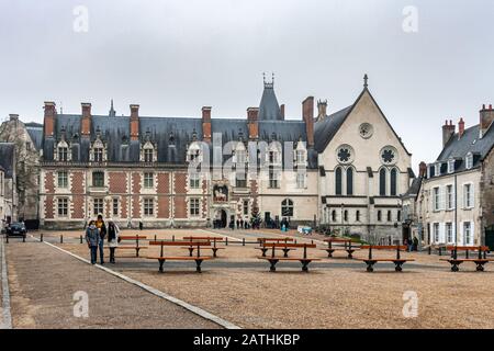 Schloss Blois, Château Royal de Blois. Frankreich Stockfoto