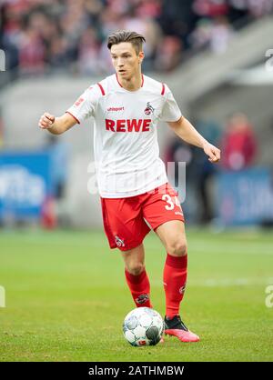 Köln, Deutschland. Februar 2020. Noah Katterbach (K) Aktion, Fußball 1.Bundesliga, 20.Spieltag, FC Köln (K) - SC Freiburg (FR) 4:0, am 02.02.2020 in Köln/Deutschland. Weltweite Nutzung Credit: Dpa Picture Alliance / Alamy Live News Stockfoto