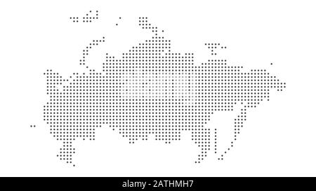 Russland Karte gepunktete Vektorhintergrund. Abbildung für Technologiedesign oder Infografiken Stock Vektor