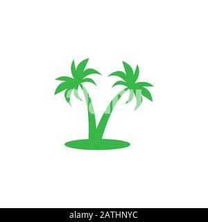 Vorlagenvektor für das Sommerlogo von Palm Tree Stockfoto