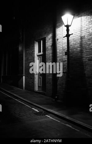 Stockport Underbank bei Nacht Stockfoto