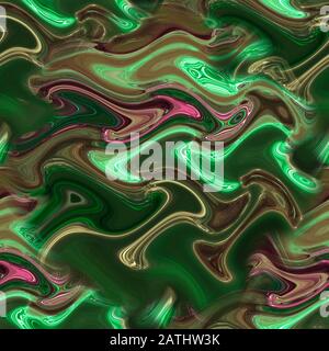 Nahtloses Muster aus hellen Farbflecken, leuchtende Farben. Psychedelisch abstrakter Hintergrund. Textur für Textil, Design, Web. Stockfoto