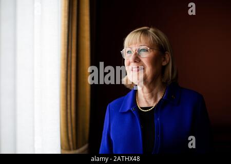 Essen, Deutschland. Februar 2020. Ursula Gather, Vorsitzende des Kuratoriums der Alfried-Stiftung von Bohlen und Halbach, in der Villa Hügel untergebracht. Credit: Rolf Vennenbernd / dpa / Alamy Live News Stockfoto