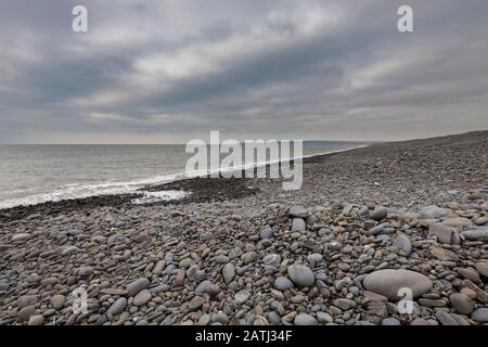 Blick von Westen ho! Devon an einem bewölkten Tag Stockfoto