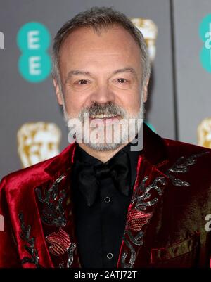 Februar 2020 - London, England, Großbritannien - Graham Norton nimmt an den BAFTA Film Awards 2020, Royal Albert Hall, teilzunehmen Stockfoto