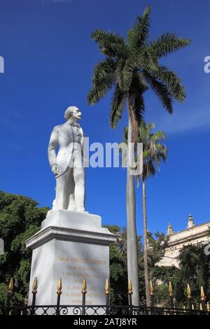 Kuba, Havanna, Carlos Manuel de Cespedes Statue, Stockfoto