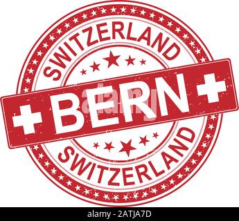 Grunge Gummistempel mit dem Text Schweiz, Bern, Vektorgrafiken Stock Vektor