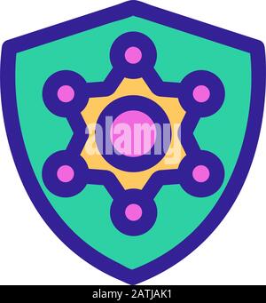 Symbol für Polizeisymbol - Vektor. Isolierte Darstellung des Kontursymbols Stock Vektor