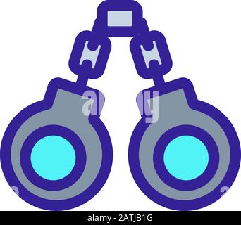 Handschellen Symbol Vektor. Isolierte Kontur symbol Abbildung Stock Vektor