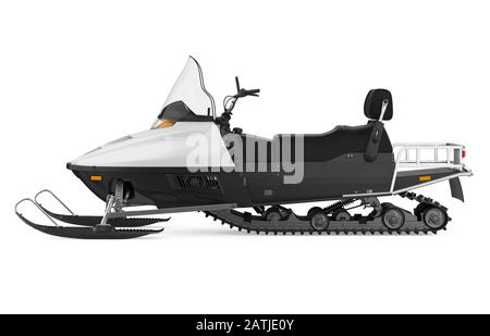 3D-Rendering von einem Schneemobil, oder Motor Schlitten, Schlitten, oder  snowmachine, ein motorisiertes Fahrzeug für den Winter Reisen, auf weißem  Hintergrund Stockfotografie - Alamy