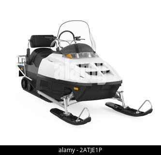 Schneemobile Isoliert Stockfoto