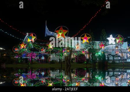 Christian Christmas Lighting Festival, Ban Tha Rae, Sakon Nakhon, Thailand Stockfoto