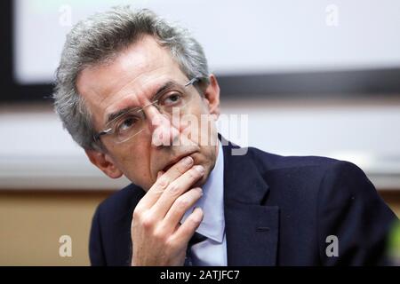 Italien, Rom, 29. januar 2020: Gaetano Manfredi, italienischer Minister für Universität und Forschung, nimmt an der Unterzeichnung einer strategischen Vereinbarung für Teil Stockfoto