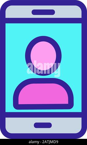 Steuerung mit dem Telefonsymbol Vektor. Isolierte Kontur symbol Abbildung Stock Vektor