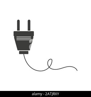 Die Stecker-Symbol. Elektro Symbol. Flache Vektor-illustration Stock Vektor