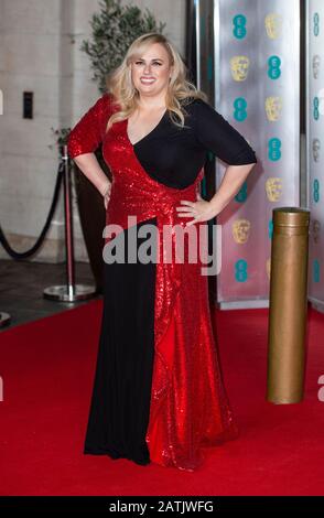 London, ENGLAND - 02. FEBRUAR: Rebel Wilson nimmt an den EE British Academy Film Awards 2020 After Party im Grosvenor House Hotel am 02. Februar 2 Stockfoto