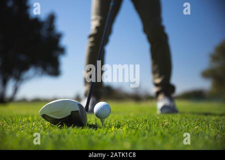 Golfspieler, Golf spielen Stockfoto