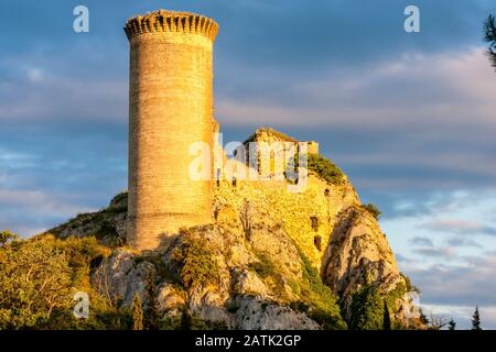 Chateau de l Ihrs in der Nähe von Chateauneuf-du-Pape, Provence, Frankreich Stockfoto