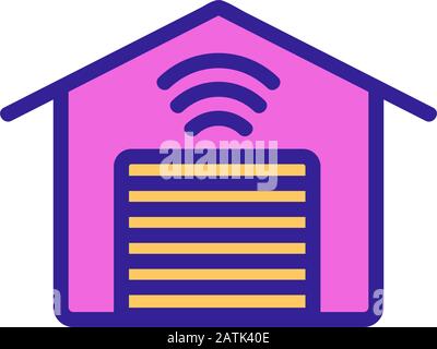 Smart house Symbol Vektor. Isolierte Kontur symbol Abbildung Stock Vektor