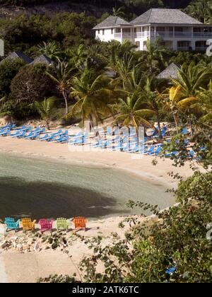 Nonsle Bay Resort auf Antigua und Barbuda auf den Windward Islands Stockfoto