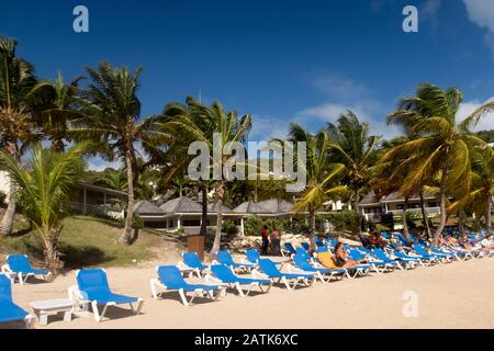 Nonsle Bay Resort auf Antigua auf den Windward Islands Stockfoto