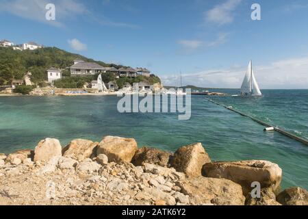 Nonsle Bay Resort auf Antigua und Barbuda auf den Windward Islands Stockfoto