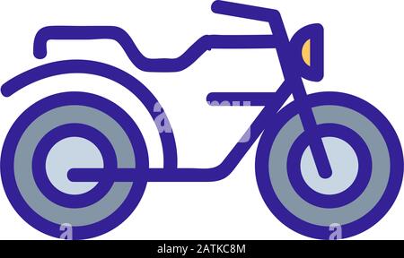 Motorrad Symbol Vektor. Isolierte Kontur symbol Abbildung Stock Vektor