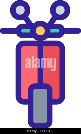 Motorrad Symbol Vektor. Isolierte Kontur symbol Abbildung Stock Vektor