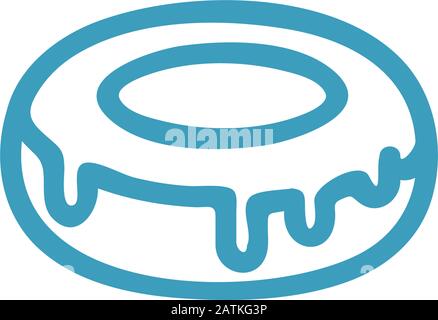 Vektorvorlage für das Design von Donuts-Symbolen Stock Vektor