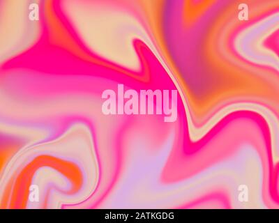 Abstrakter Hintergrund der Flüssigkeit, die sich in rosa Farben bewegt Stockfoto