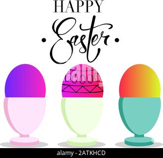 Vektor, der niedliche Bilder zu Osterfeiertagen illustriert Stock Vektor