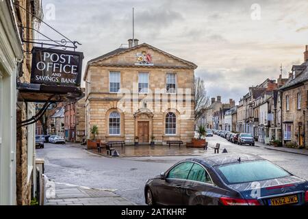 Woodstock Town Hall in Der High Street, Woodstock, Oxfordshire, Großbritannien am 2. Februar 2020 Stockfoto