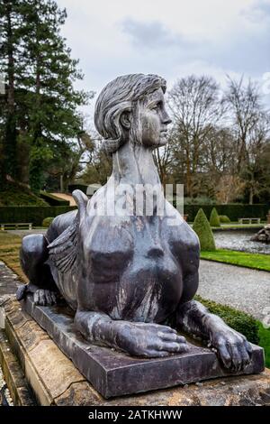 Am 2. Februar 2020 sollte die Duchess of Marlborough's Head on Sphinx Body im Blenheim Palace, Oxfordshire, Großbritannien, in Führung gehen Stockfoto