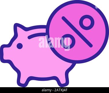 Cashback Symbol Vektor. Isolierte Kontur symbol Abbildung Stock Vektor