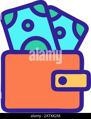 Cashback Symbol Vektor. Isolierte Kontur symbol Abbildung Stock Vektor