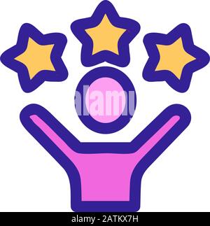 Symbolvektor für Sternenpartys. Isolierte Darstellung des Kontursymbols Stock Vektor