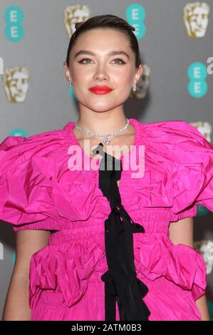 Florence Pugh besucht die BAFTA British Academy Film Awards in der Royal Albert Hall in London. Stockfoto