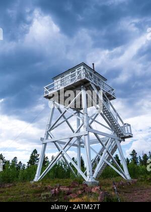 Ute Berg Fire Tower National Historical Site, National Forest, Utah. Stockfoto